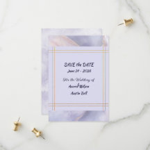 Modern Minimalist Gold and Purple Wedding