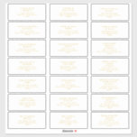Modern Minimalist Gold Font Wedding Guest Address<br><div class="desc">These Modern Minimalist Gold Font wedding guest address stickers are perfect for your classy boho wedding. Its simple, unique abstract design accompanied by a contemporary minimal script and gold colour palette gives this product a feel of elegant formal luxury while staying simplistic, chic bohemian. Keep it as is, or choose...</div>