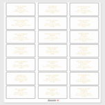 Modern Minimalist Gold Font Wedding Guest Address<br><div class="desc">These Modern Minimalist Gold Font wedding guest address stickers are perfect for your classy boho wedding. Its simple, unique abstract design accompanied by a contemporary minimal script and gold colour palette gives this product a feel of elegant formal luxury while staying simplistic, chic bohemian. Keep it as is, or choose...</div>