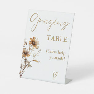 Modern Minimalist  Gold Grazing table Sign