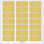 Modern Minimalist Gold Guest Address labels<br><div class="desc">These Modern Minimalist Gold Font guest address labels are perfect for your classy boho wedding. Its simple, unique abstract design accompanied by a contemporary minimal script and gold colour palette gives this product a feel of elegant formal luxury while staying simplistic, chic bohemian. Keep it as is, or choose to...</div>