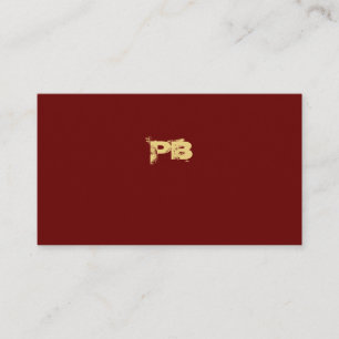 Modern Minimalist Gold Red Professional Business Card