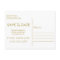 Modern Minimalist Gold Save the Date Postcard