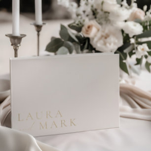 Modern Minimalist Gold Wedding Guest Book