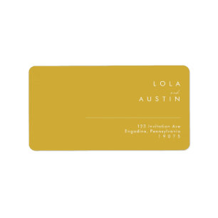 Modern Minimalist Gold Wedding RSVP Address Labels