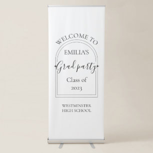 Modern Minimalist Grad Vertical Retractable Banner