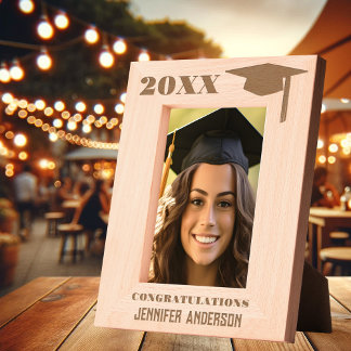 Modern Minimalist Graduate Photo Etched Frames