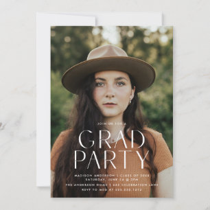 Modern Minimalist Graduation Announcement Card