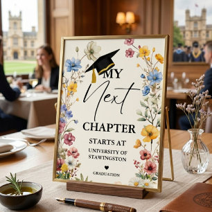 Modern Minimalist Graduation My next Chapter start Poster