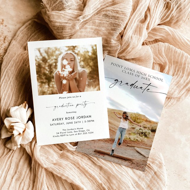 Modern Minimalist Graduation Party Invite (Creator Uploaded)