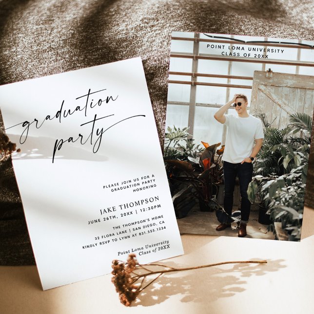Modern Minimalist Graduation Party Invite (Creator Uploaded)