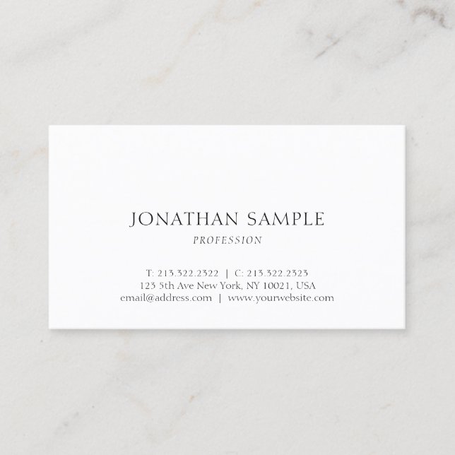 Modern Minimalist Graphic Design Template Trendy Business Card (Front)