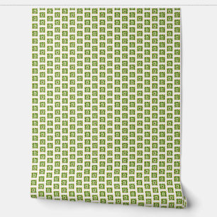 Modern minimalist green fusion botanical  wallpaper