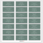 Modern Minimalist | Green Guest Address Labels<br><div class="desc">These Modern Minimalist | green guest address labels are perfect for your classy boho wedding. Its simple, unique abstract design accompanied by a contemporary minimal script and green colour palette gives this product a feel of elegant formal luxury while staying simplistic, chic bohemian. Keep it as is, or choose to...</div>