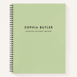 Modern Minimalist Green Notebook