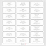 Modern Minimalist Green Text Guest Address Labels<br><div class="desc">These Modern Minimalist green text guest address labels are perfect for your classy boho wedding. Its simple, unique abstract design accompanied by a contemporary minimal script and a white and dark green colour palette gives this product a feel of elegant formal luxury while staying simplistic, chic bohemian. Keep it as...</div>