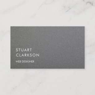 Modern minimalist grey brushed metal professional business card