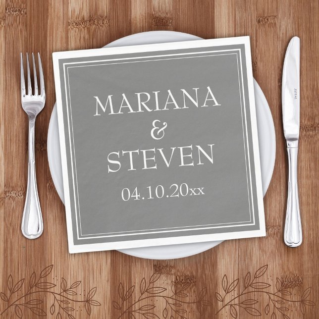 Modern Minimalist Grey  Napkin (Creator Uploaded)