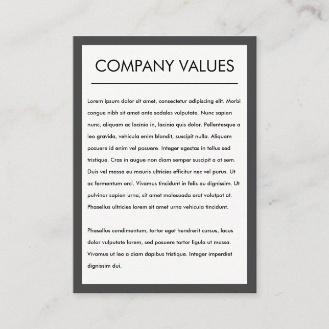 Modern Minimalist (Grey / White) Business Card (Front)