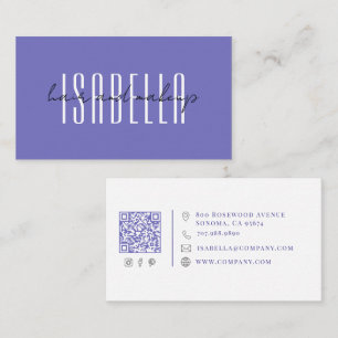 Modern Minimalist Hair Makeup Artist Name Business Card