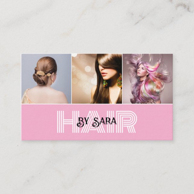  Modern Minimalist Hair Stylist Business Card (Front)