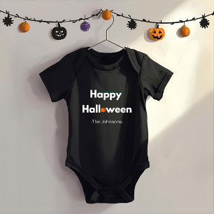 Modern Minimalist Halloween – Personalised Baby Bodysuit