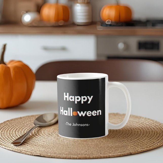 Modern Minimalist Halloween – Personalised Coffee Mug (Creator Uploaded)