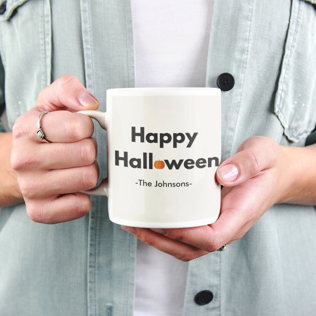 Modern Minimalist Halloween – Personalised Coffee Mug (Creator Uploaded)