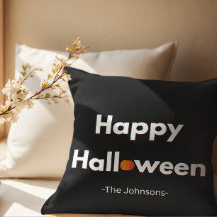 Modern Minimalist Halloween – Personalised Cushion