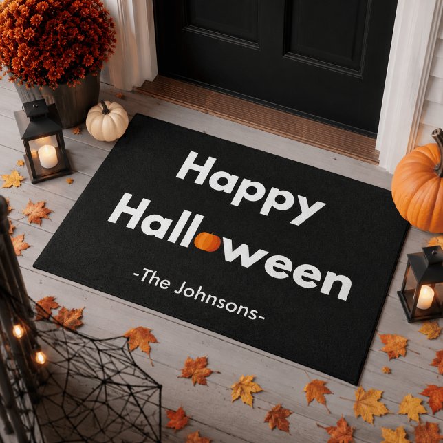 Modern Minimalist Halloween – Personalised Doormat (Creator Uploaded)