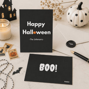 Modern Minimalist Halloween – Personalised Postcard