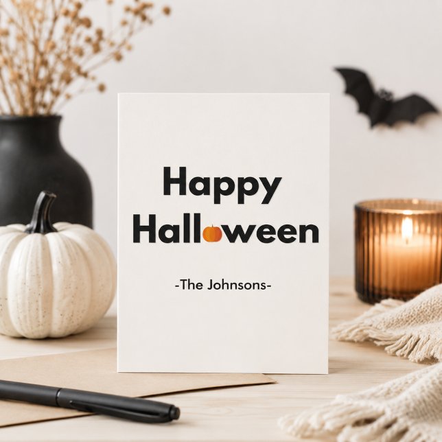 Modern Minimalist Halloween – Personalised Postcard (Creator Uploaded)