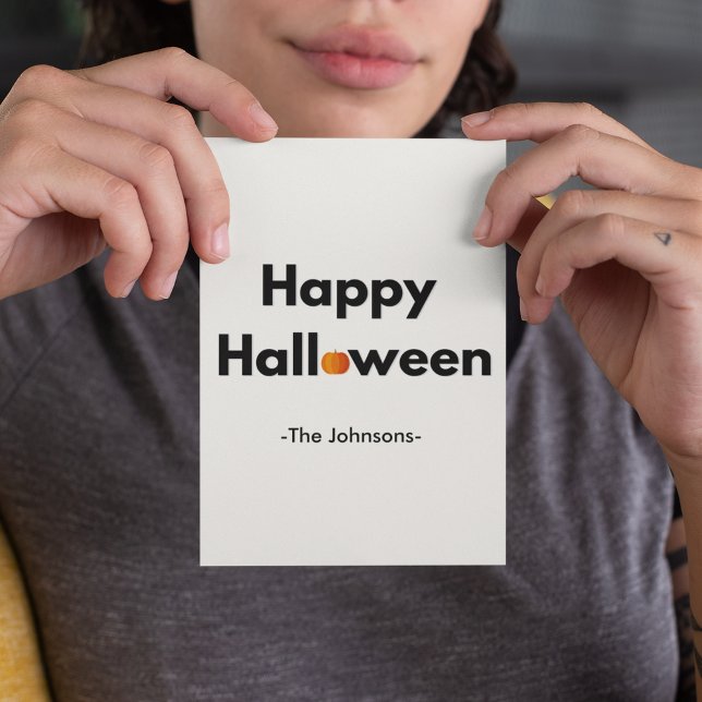 Modern Minimalist Halloween – Personalised Postcard (Creator Uploaded)