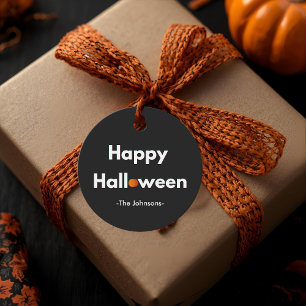 Modern Minimalist Halloween– Personalised Pumpkin Favour Tags