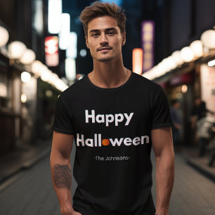 Modern Minimalist Halloween – Personalised Pumpkin T-Shirt