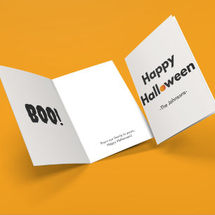 Modern Minimalist Halloween  – Personalized Card