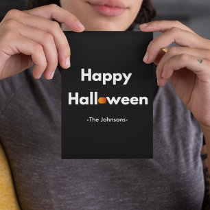 Modern Minimalist Halloween – Personalized Postcard