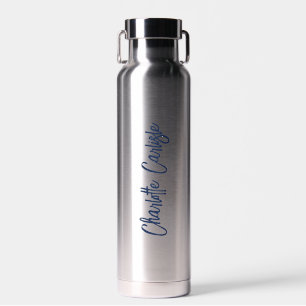 Modern Minimalist Hand-Lettered Script Water Bottle
