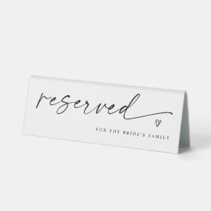 Modern Minimalist Handwriting Wedding Reserved