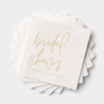 Modern Minimalist Handwritten Script Bridal Shower Foil Napkins<br><div class="desc">Modern Minimalist Handwritten Script Bridal Shower Foil Napkins</div>
