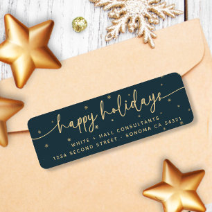 Modern Minimalist Happy Holidays Business