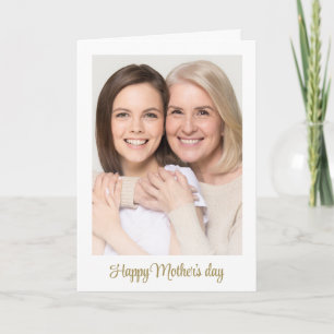 Modern Minimalist Happy Mother's Day Photo Card