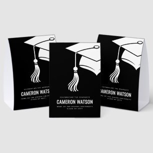 Modern Minimalist Hat and Tassel Graduation