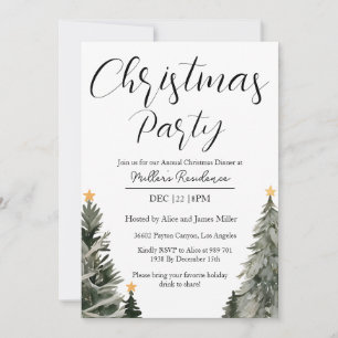 Modern Minimalist Holiday Invitation