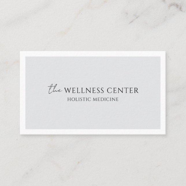 Modern Minimalist Holistic Medicine Business Card (Front)