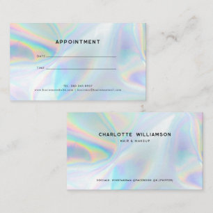 Modern Minimalist Holographic Professional Appointment Card