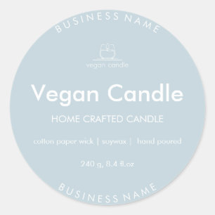Modern Minimalist Homemade Candle Product Label