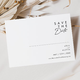 Modern Minimalist Horizontal Save the Date
