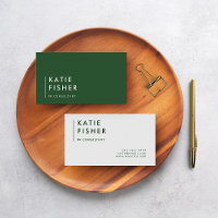 Modern Minimalist: Hunter Green & White