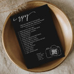 Modern Minimalist I spy wedding game Share photos  Programme<br><div class="desc">Printable Minimalist I Spy Wedding Photo Hunt Game | photo scavenger hunt</div>